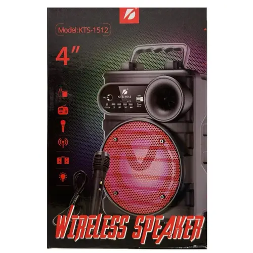 KTS-1512 Wireless Portable Speaker With Mic - Image 3