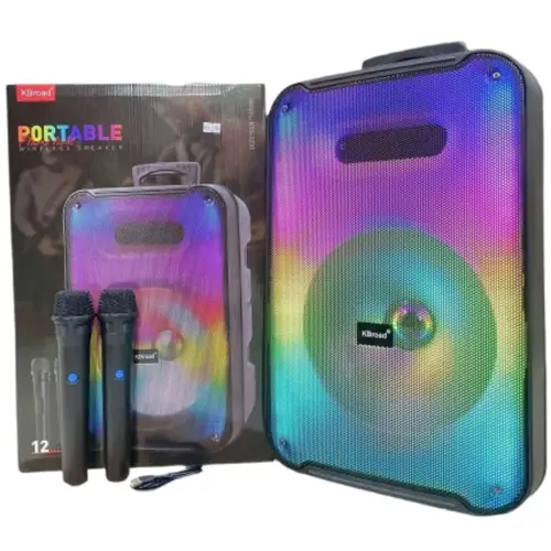 KTS-2232 Wireless Portable Speaker With Double Mic - Image 2