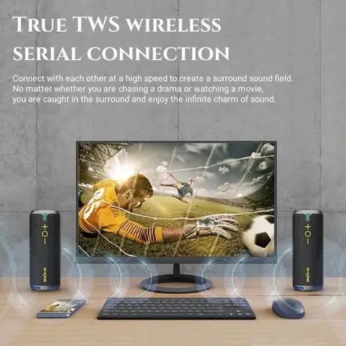 Super Bass W-KING D320 New True 30W Outdoor Wireless Bluetooth Speakers TWS - Image 4