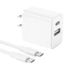 1HORA 20W Charger Dual U+C +Type-C to Type-C Cable