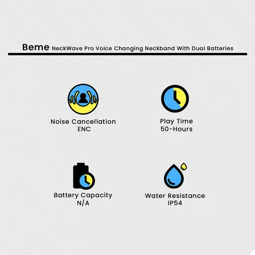 Beme NeckWave Pro Voice Changing Neckband With Dual Batteries - Image 2