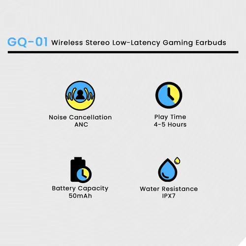 GQ-01 Wireless Stereo Low-Latency Gaming Earbuds - Image 2