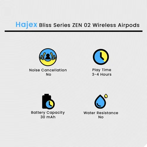 Hajex Bliss Series ZEN 02 Wireless Airpods - Image 2