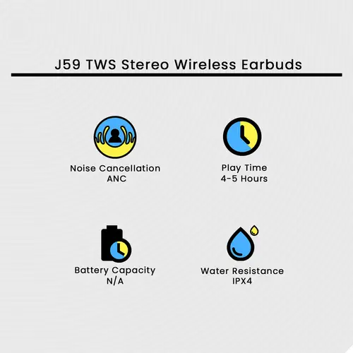 J59 TWS Stereo Wireless Earbuds - Image 2