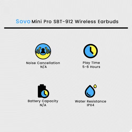 Sovo Mini Pro SBT-912 Wireless Earbuds - Image 2