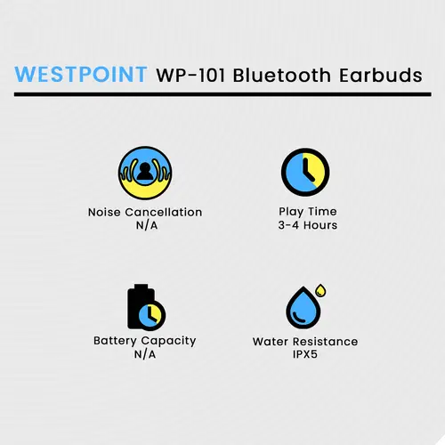 Westpoint WP-101 Bluetooth Earbuds - Image 2