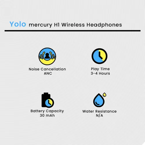 Yolo mercury H1 Wireless Headphones - Image 2